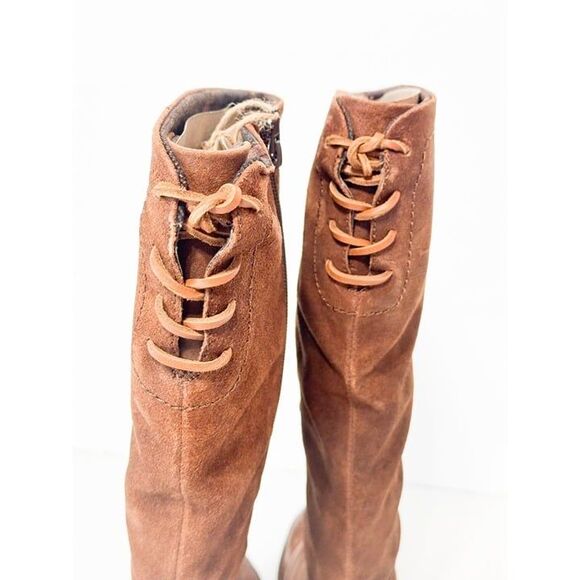 Born Hayden NWB Sz 8W Extended Calf Rust Tobacco Distressed Leather Knee High Bo - Picture 8 of 13
